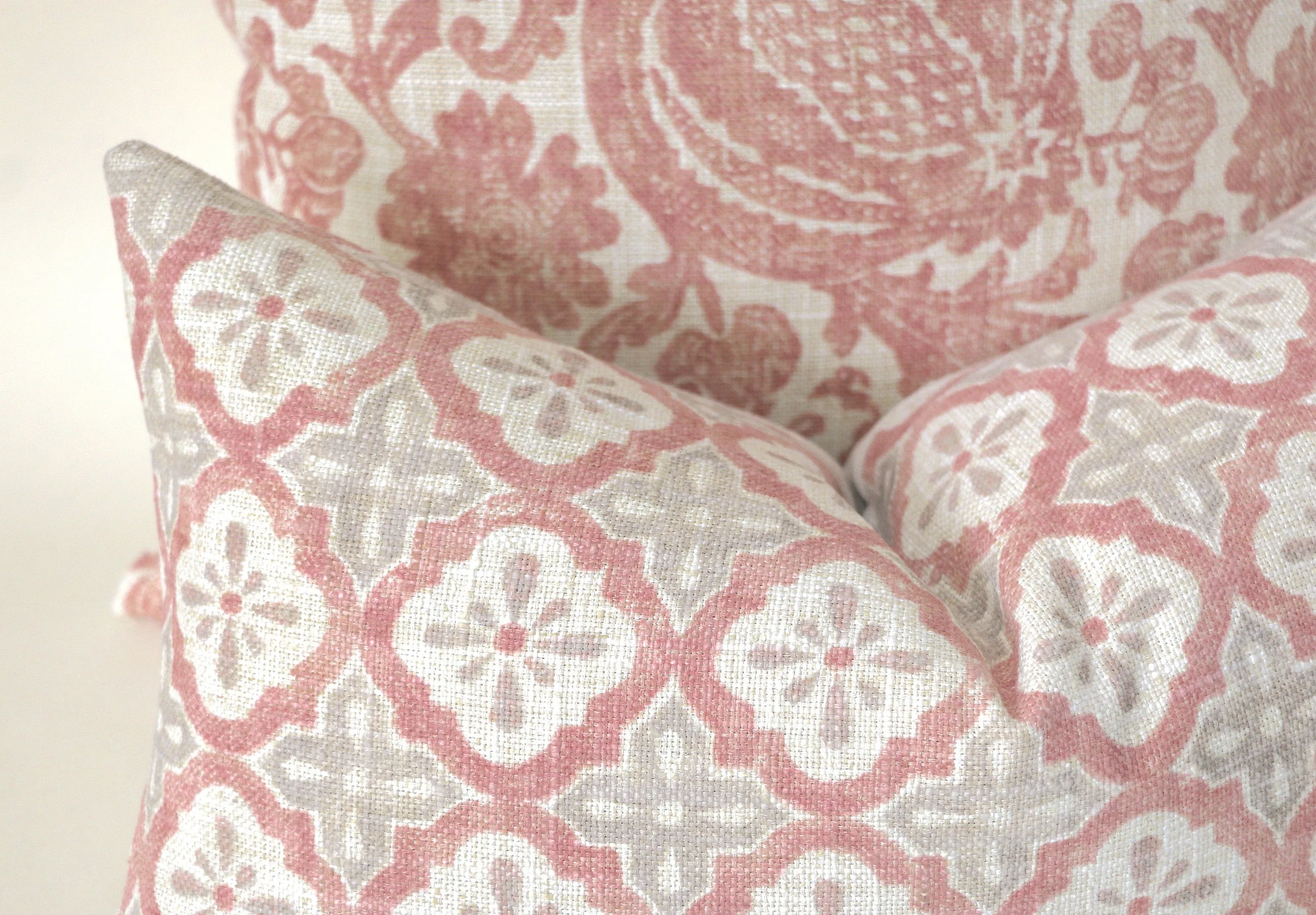 Blush Geometric Pillow / Blush Grey 12x21 / 12x21 Cushion Cover / 12x21 Pink Pillow Cover / Lumbar Pillow Cover 12x21 / Blush Linen 12x21