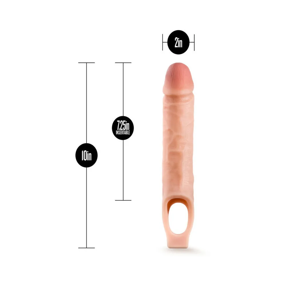 Blush Performance 10 in. Cock Sheath Penis Extender Sling Beige