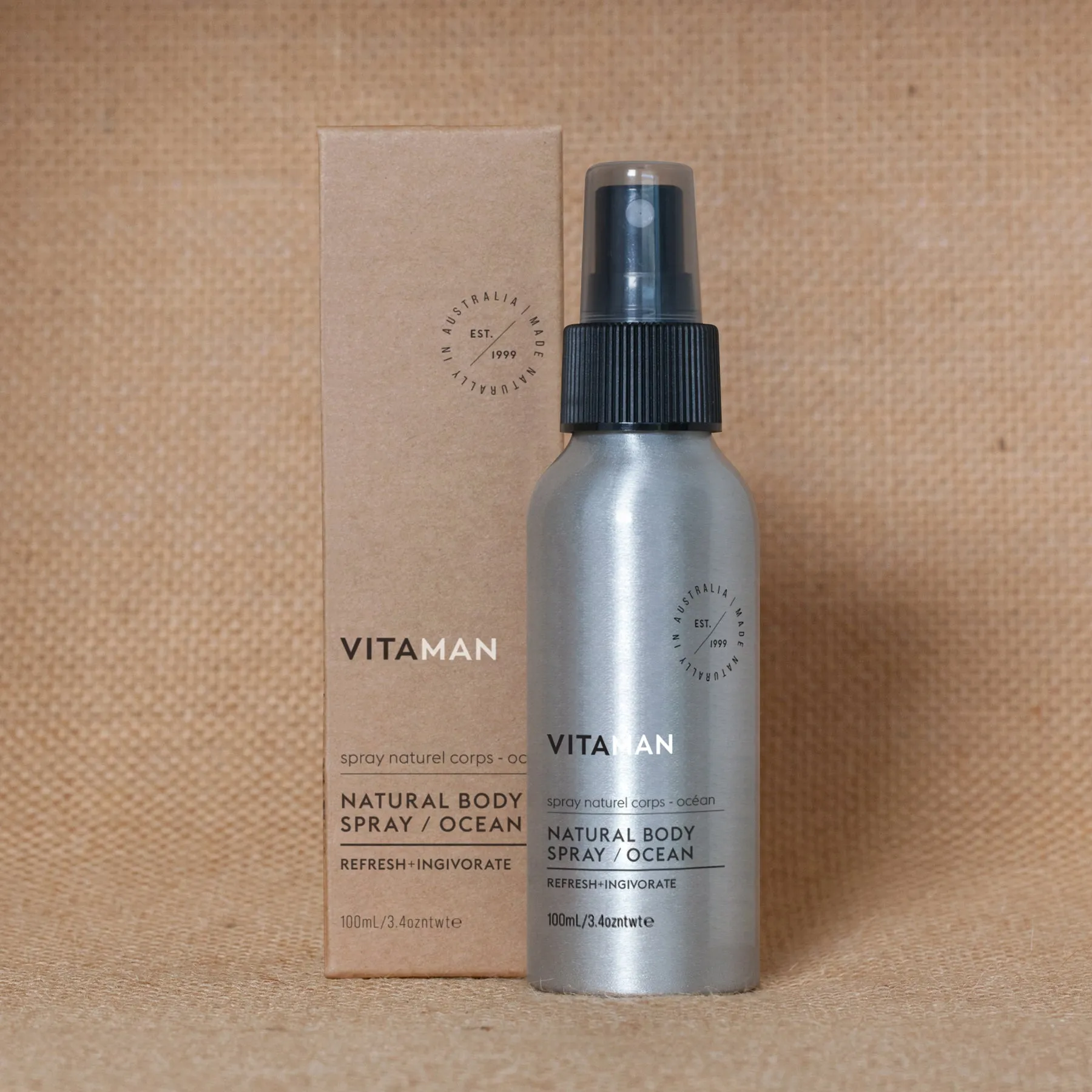 Body Spray - Ocean (Spearmint) Aluminum-Free, Long-Lasting (3.4 fl oz)
