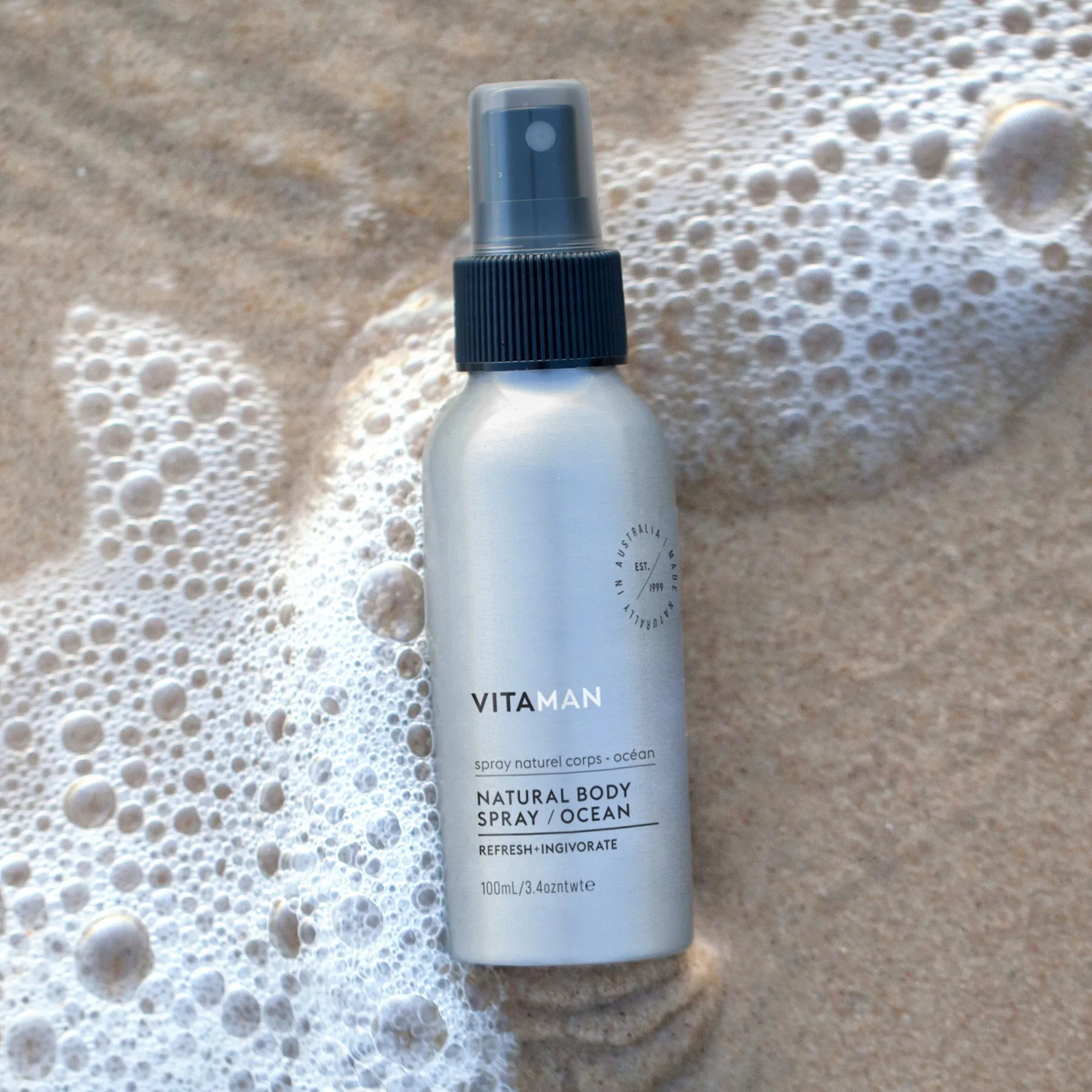 Body Spray - Ocean (Spearmint) Aluminum-Free, Long-Lasting (3.4 fl oz)