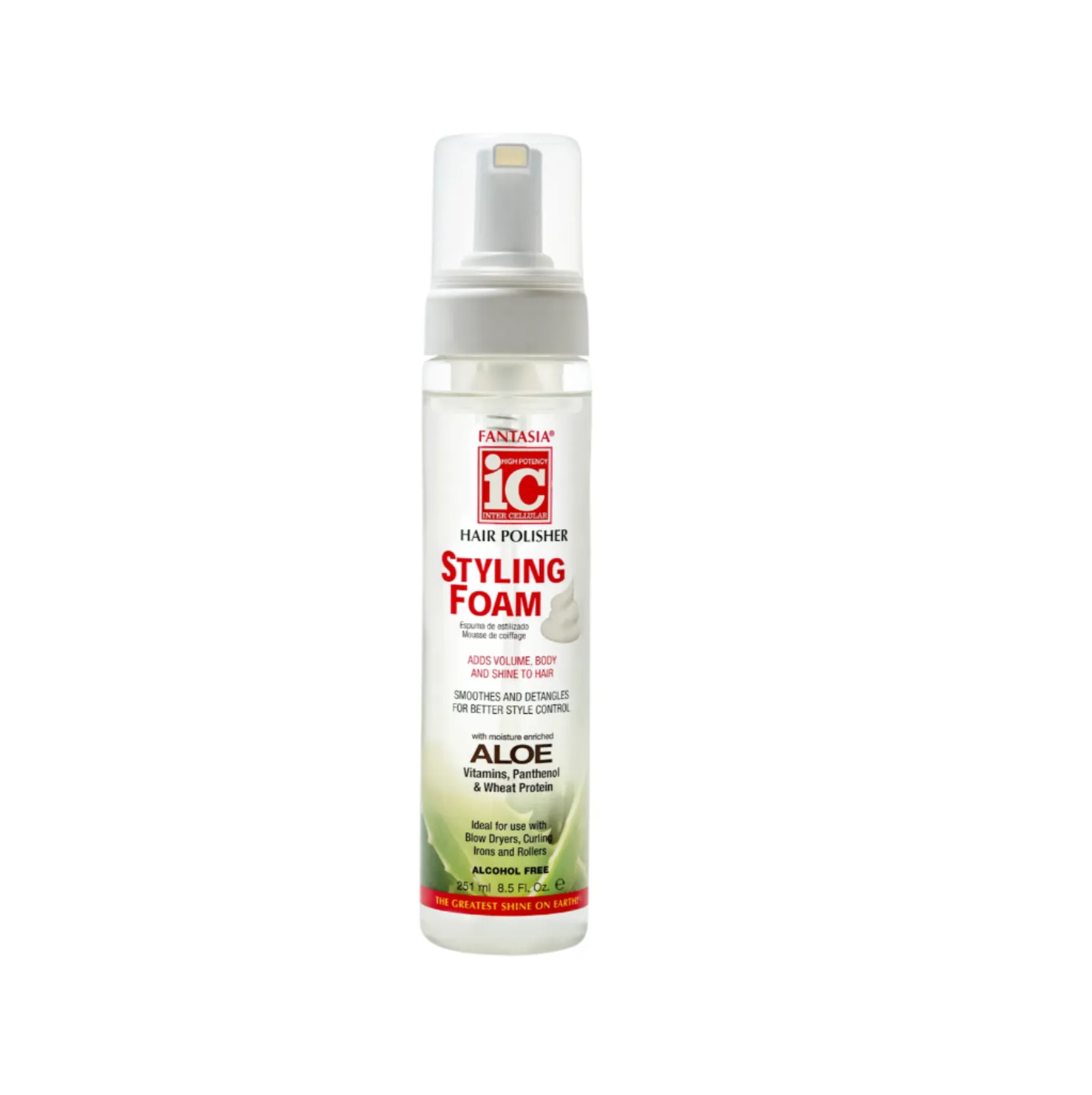 Fantasia IC Hair Polisher Styling Foam with Aloe, Panthenol, Vitamins & Wheat Protein 8.5oz