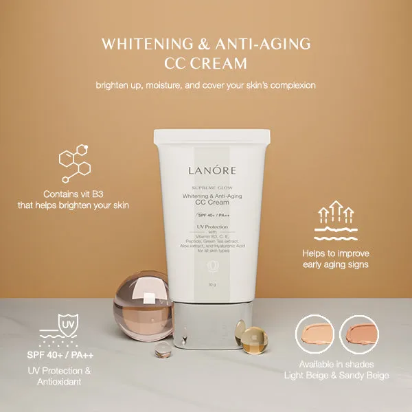 Lanore Whitening & Anti-aging CC Cream 01 Light Beige - 30g