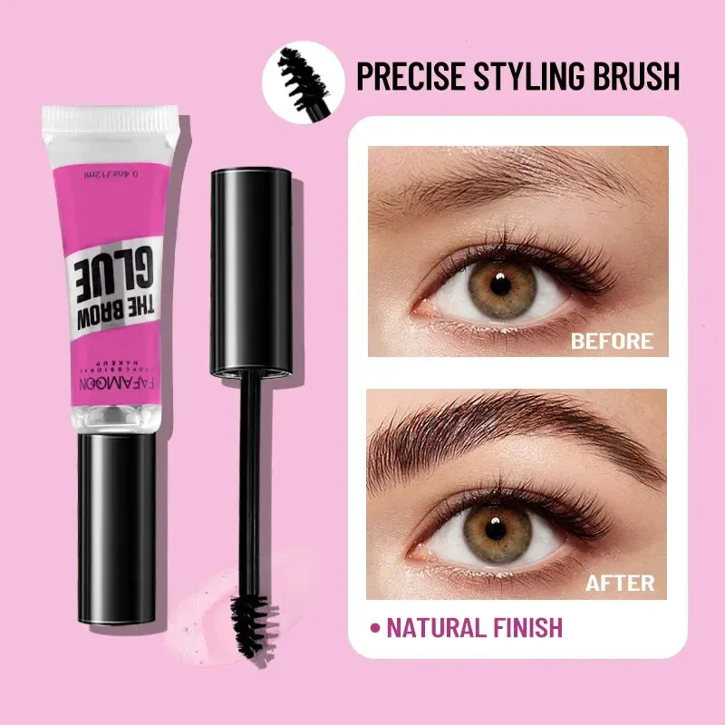 Long-lasting Waterproof 3D Eyebrow Styling Gel - Transparent Quick Dry Wax Set Brow Lifting Eyebrow Enhancers Makeup - Perfect Gift for Women