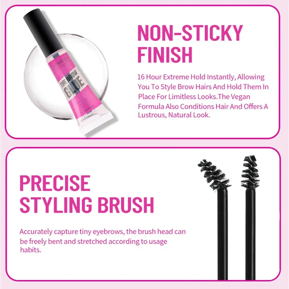 Long-lasting Waterproof 3D Eyebrow Styling Gel - Transparent Quick Dry Wax Set Brow Lifting Eyebrow Enhancers Makeup - Perfect Gift for Women
