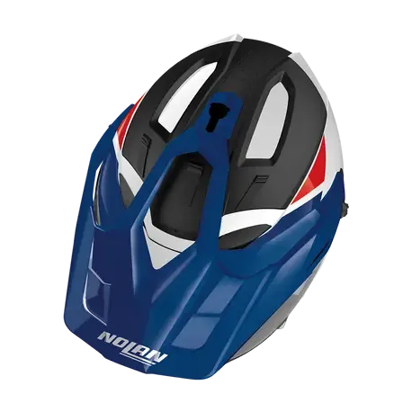 Nolan N70-2 Adventure Stunner Metal White Red Blue Motorcycle Helmet