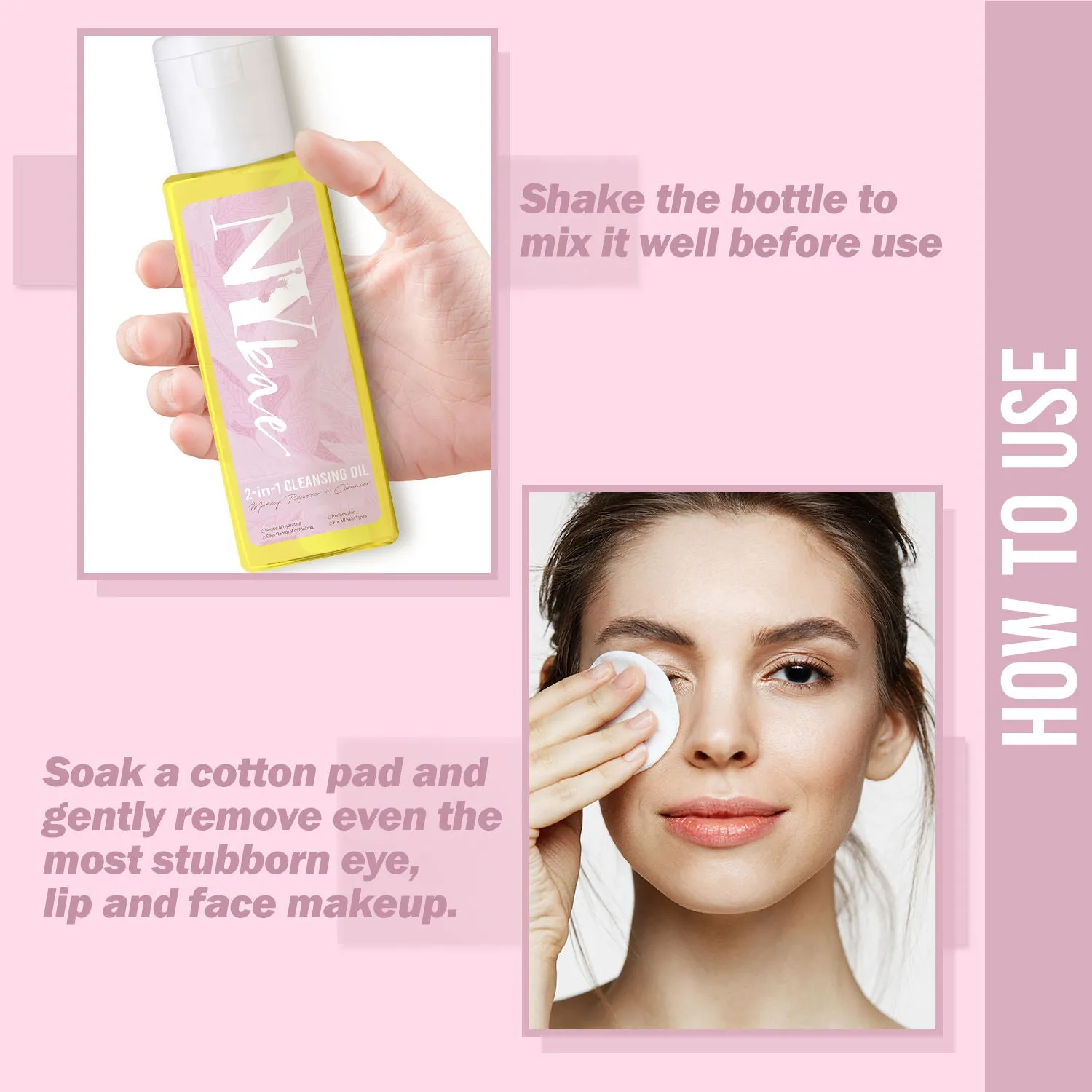 NY Bae 2in1 Cleansing Oil - Makeup Remover   Cleanser | Skin Purifying | Hydrating | For All Skin Types (45 ml)