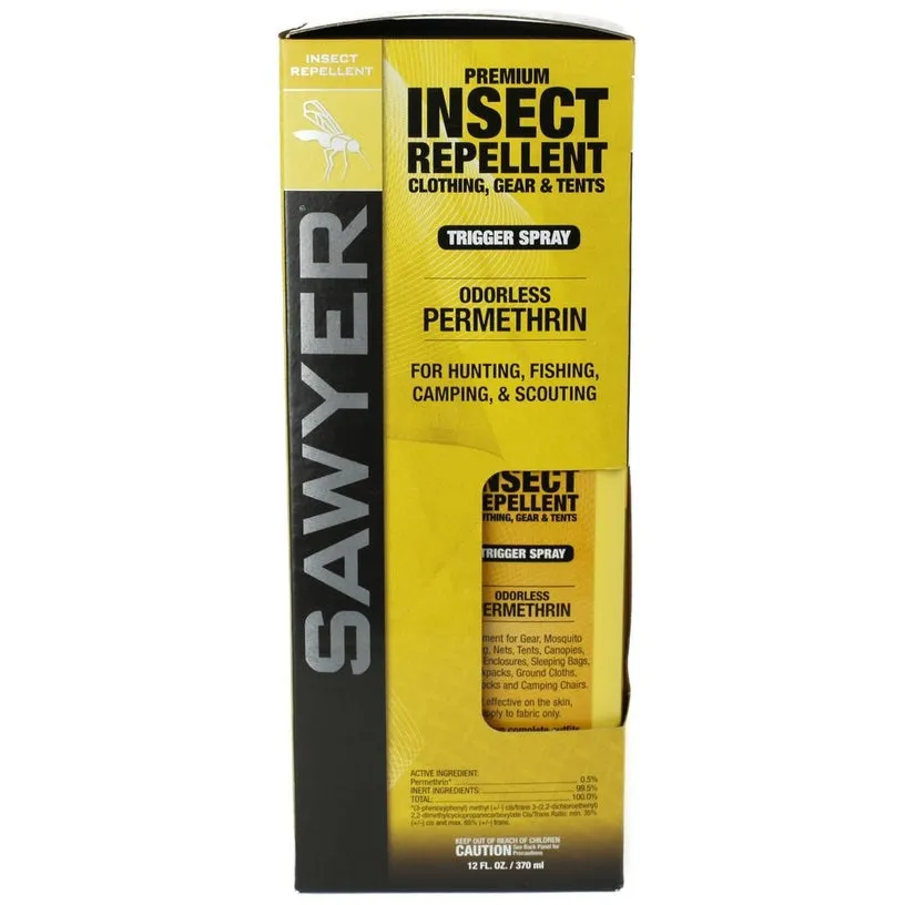 Permethrin Insect Repellent for Clothing, Gear & Tents (Trigger Spray Pump)
