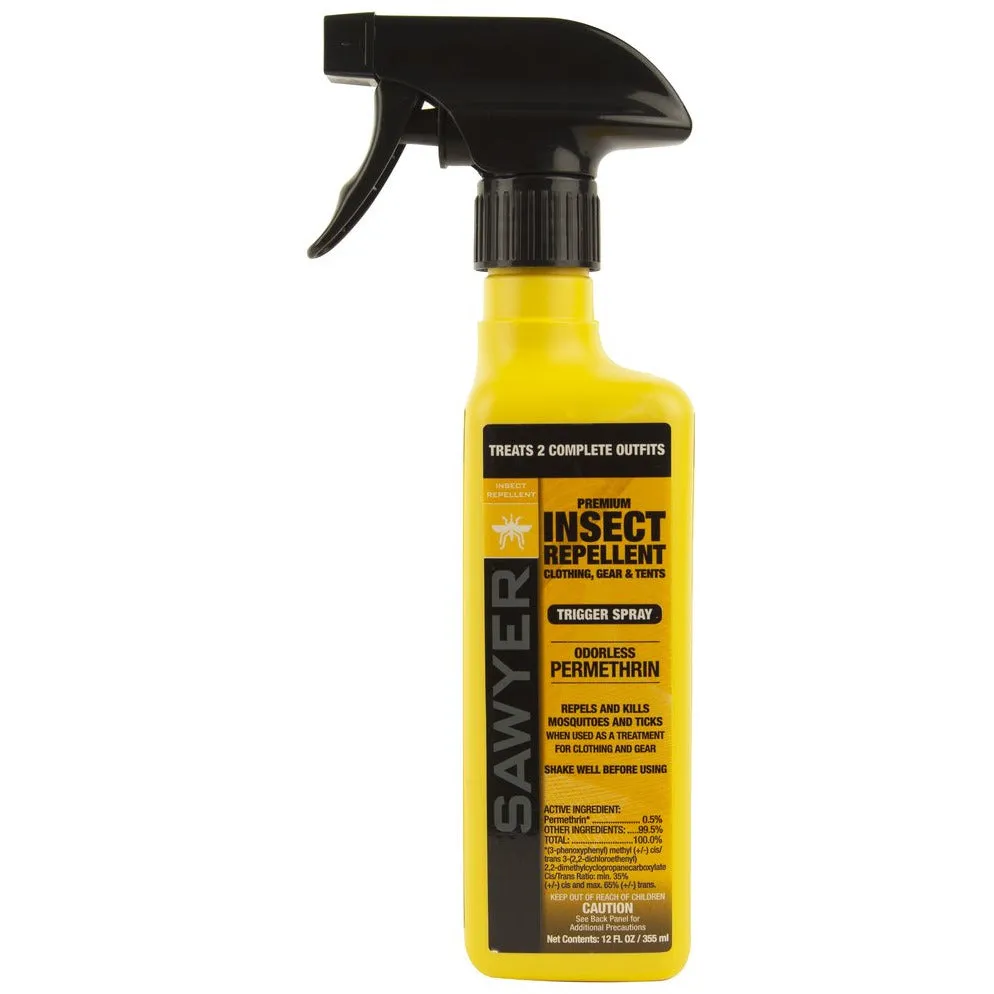 Permethrin Insect Repellent for Clothing, Gear & Tents (Trigger Spray Pump)