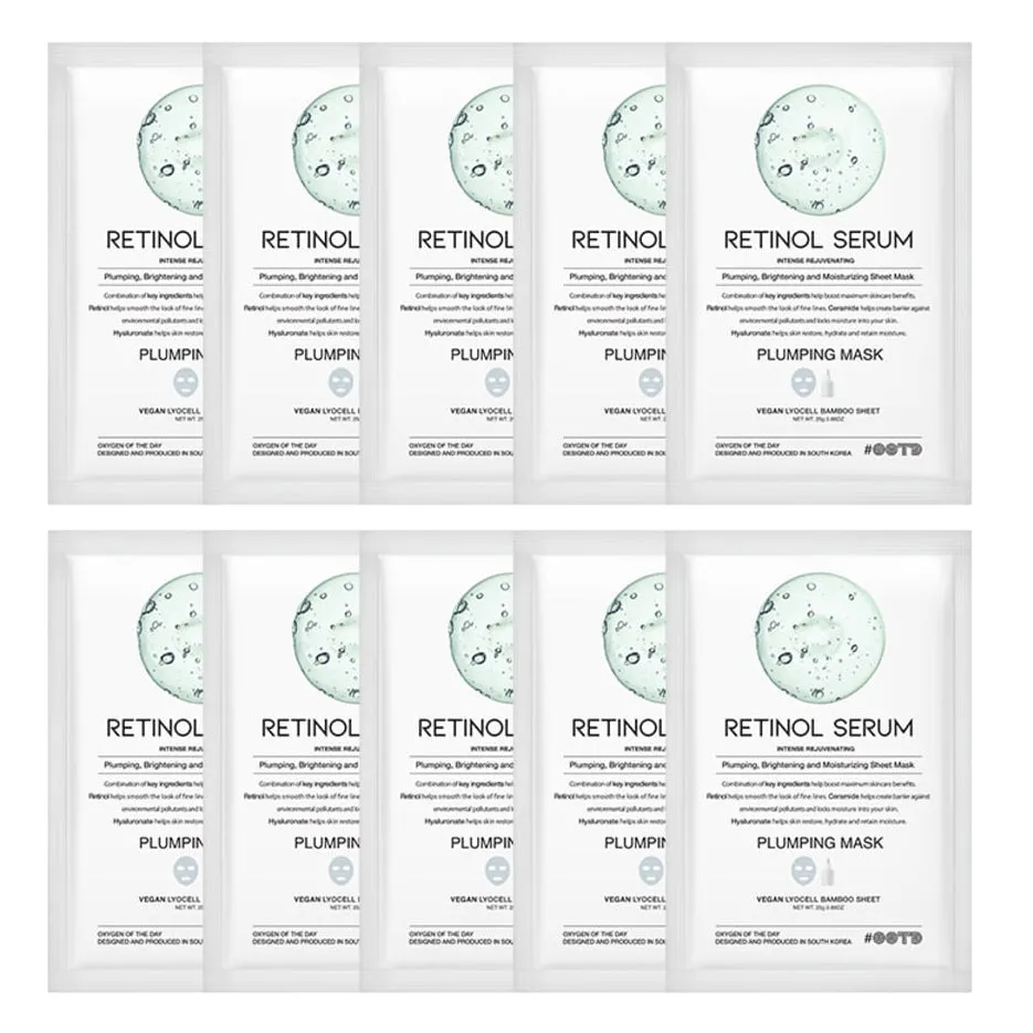 Retinol Serum Plumping Face Mask (10pcs)