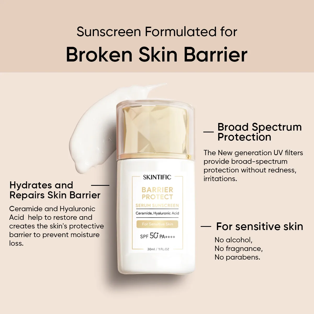 SKINTIFIC Barrier Protect Serum Sunscreen (30ml)