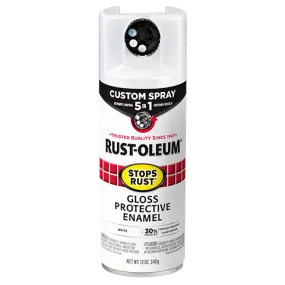 Stops Rust Protective Enamel with Custom 5-in-1 Spray Paint - White
