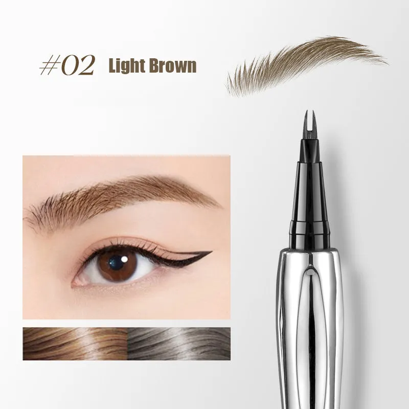 Upgraded Natural Waterproof Eyebrow Pen with Microfine Tip