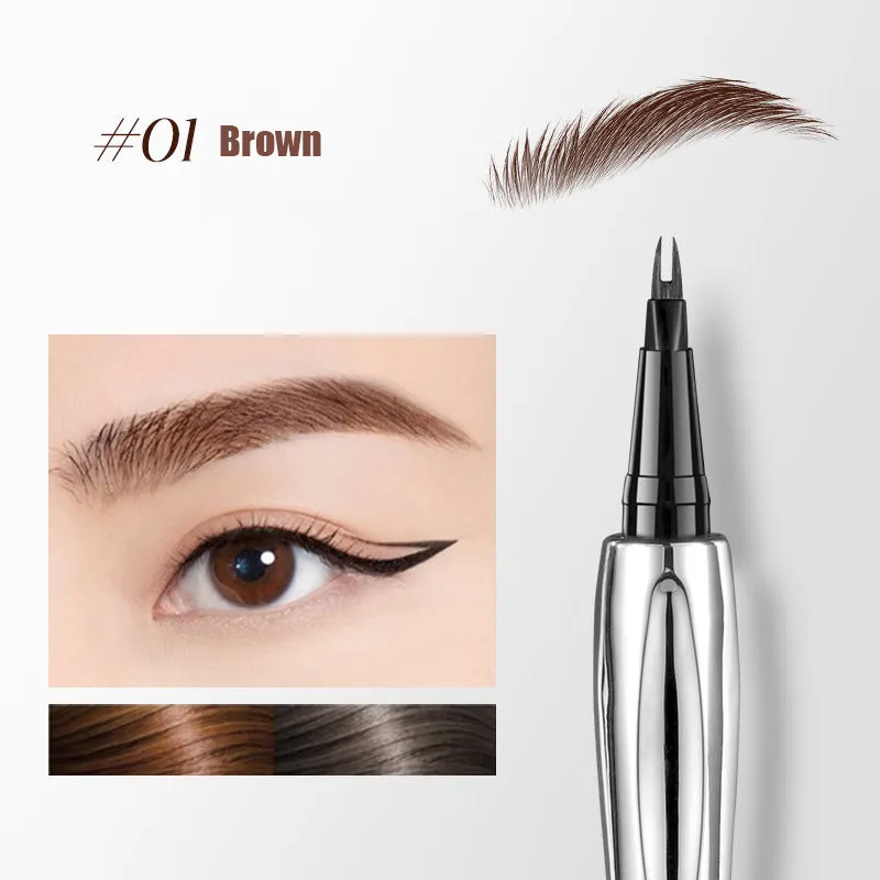 Upgraded Natural Waterproof Eyebrow Pen with Microfine Tip