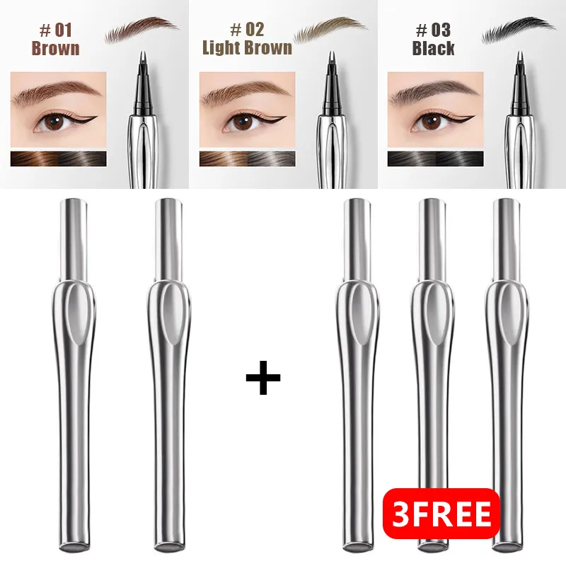 Upgraded Natural Waterproof Eyebrow Pen with Microfine Tip